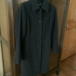 Jones New York Wool Coat, Black/Grey color